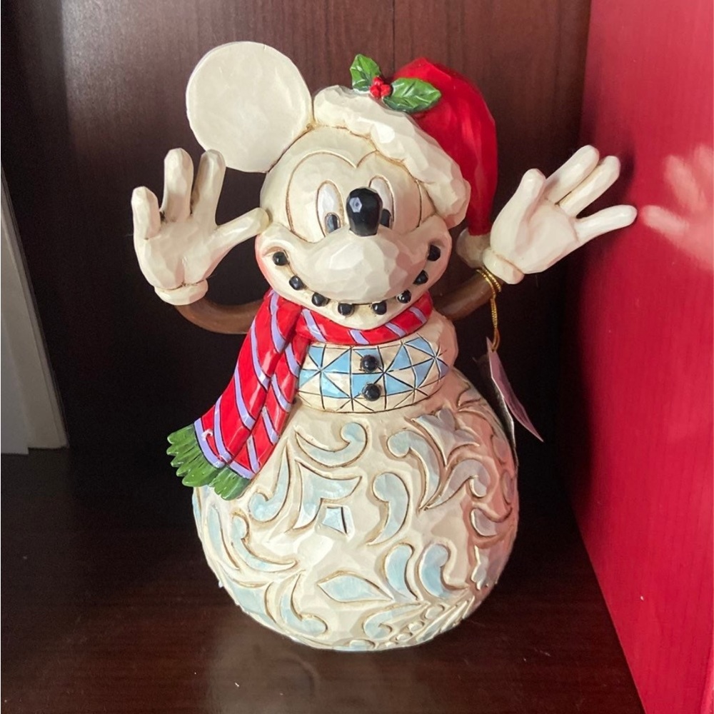 Jim shores Disney Mickey Mouse snowman